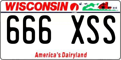 WI license plate 666XSS
