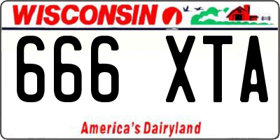 WI license plate 666XTA