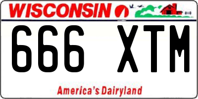 WI license plate 666XTM