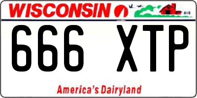 WI license plate 666XTP