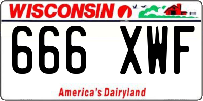WI license plate 666XWF