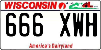 WI license plate 666XWH