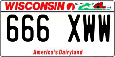 WI license plate 666XWW
