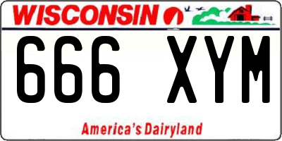 WI license plate 666XYM