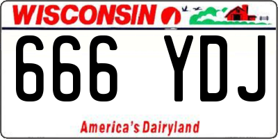 WI license plate 666YDJ