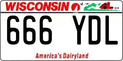 WI license plate 666YDL