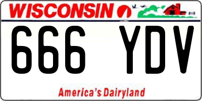 WI license plate 666YDV