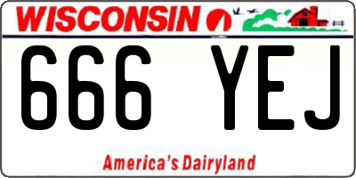 WI license plate 666YEJ