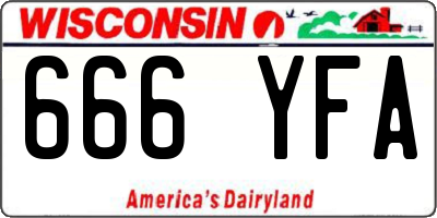 WI license plate 666YFA