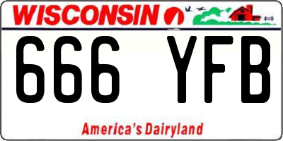 WI license plate 666YFB