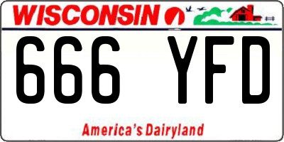 WI license plate 666YFD