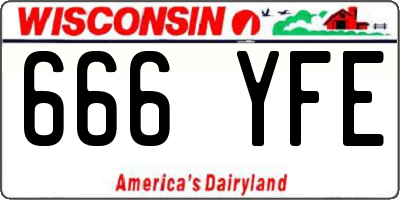 WI license plate 666YFE