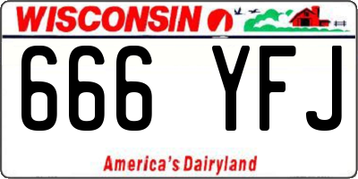 WI license plate 666YFJ