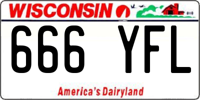 WI license plate 666YFL