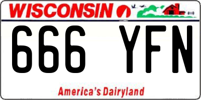 WI license plate 666YFN
