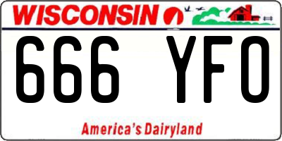 WI license plate 666YFO
