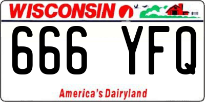 WI license plate 666YFQ