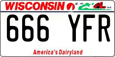 WI license plate 666YFR