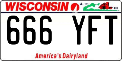 WI license plate 666YFT