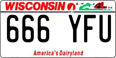 WI license plate 666YFU