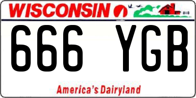 WI license plate 666YGB