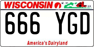 WI license plate 666YGD