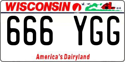 WI license plate 666YGG