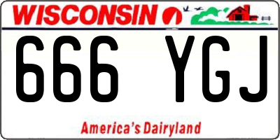 WI license plate 666YGJ