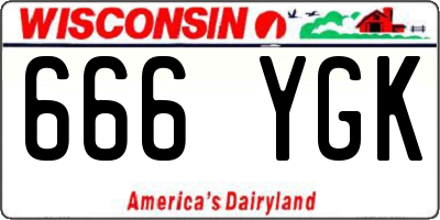 WI license plate 666YGK