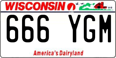 WI license plate 666YGM
