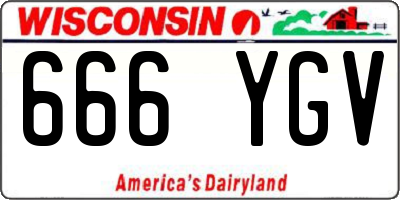 WI license plate 666YGV