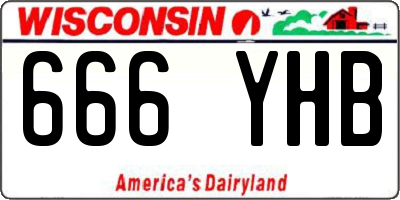WI license plate 666YHB