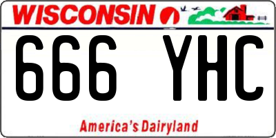 WI license plate 666YHC