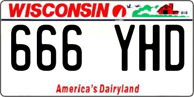 WI license plate 666YHD