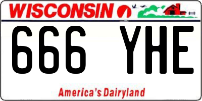 WI license plate 666YHE