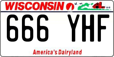 WI license plate 666YHF