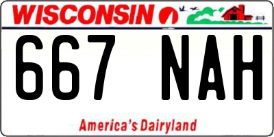 WI license plate 667NAH