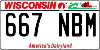 WI license plate 667NBM