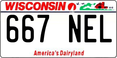 WI license plate 667NEL