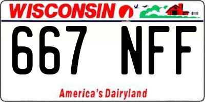 WI license plate 667NFF