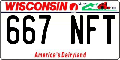 WI license plate 667NFT