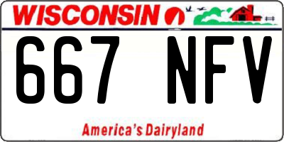 WI license plate 667NFV