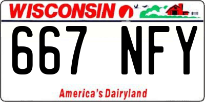 WI license plate 667NFY