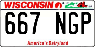 WI license plate 667NGP