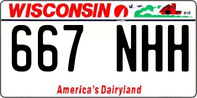 WI license plate 667NHH