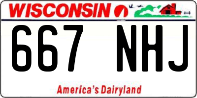 WI license plate 667NHJ