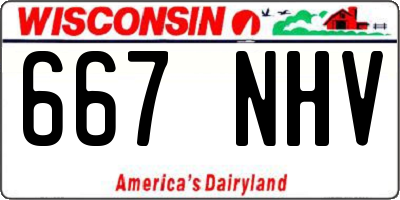 WI license plate 667NHV