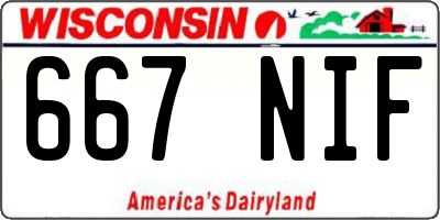WI license plate 667NIF