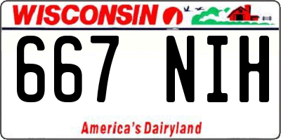 WI license plate 667NIH