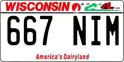WI license plate 667NIM